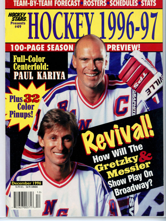 Hockey Stars Issue #49 Hockey 1996-97 Vintage Magazine Gretzky & Messier Cover