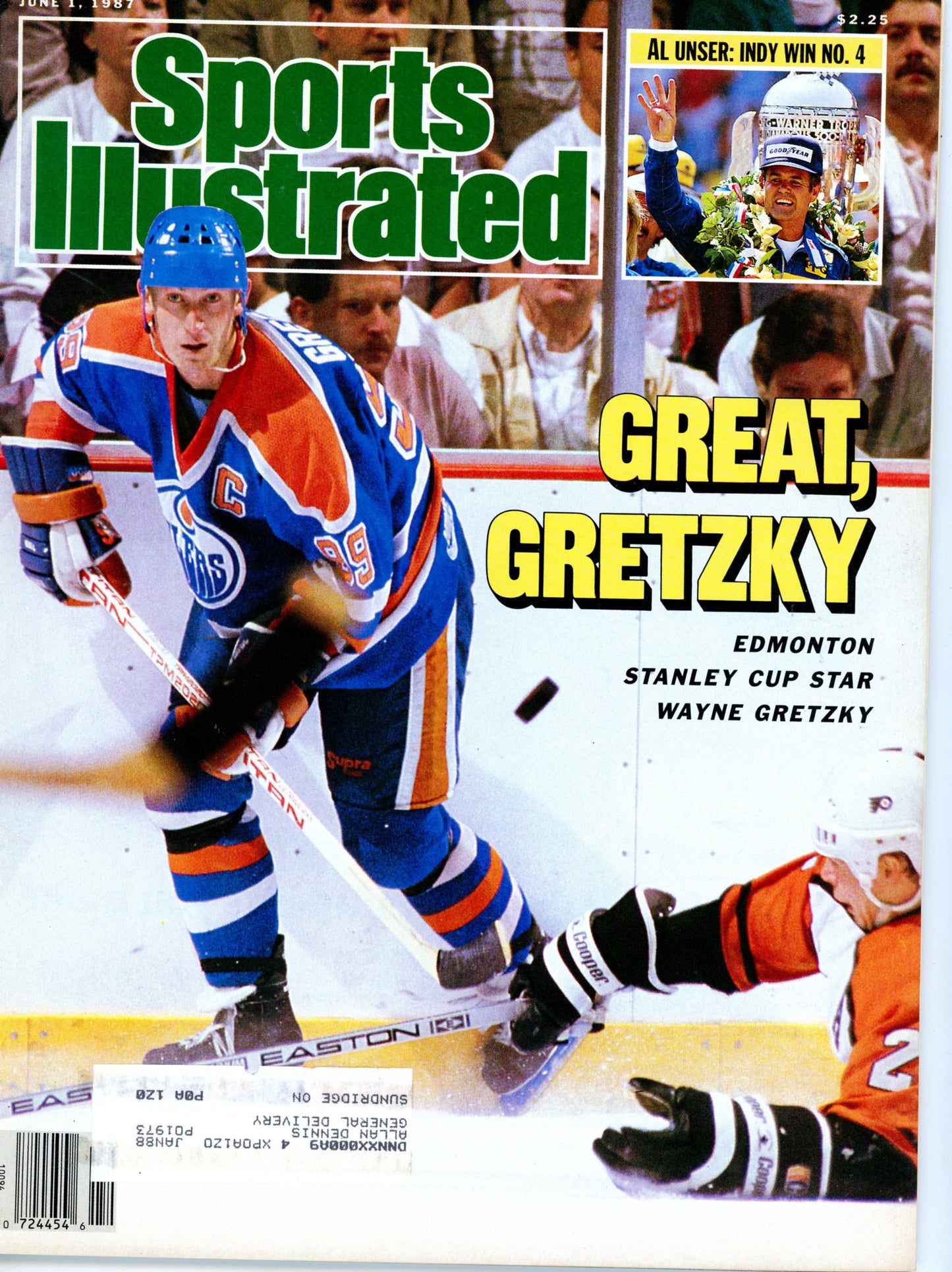 Sports Illustrated Vintage Magazine (June 1, 1987) Subscription Wayne Gretzky Great, Gretzky