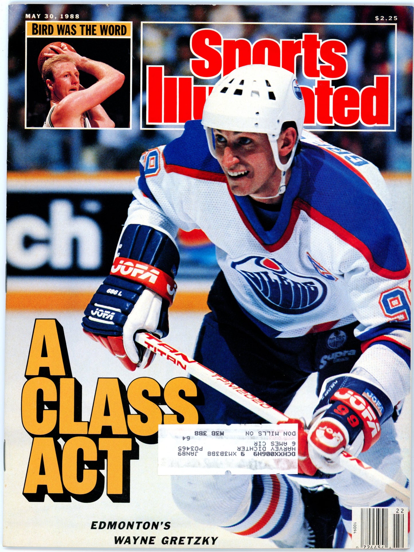 Sports Illustrated Vintage Magazine (May 30, 1988) Wayne Gretzky A Class Act Subscription