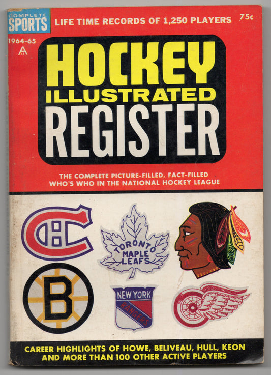 1964/65 Complete Sports Publications Inc. Hockey Illustrated Register Vintage Magazine