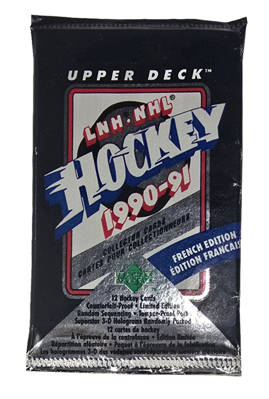 1990/91 Upper Deck Hockey Cards French Edition Hobby Pack