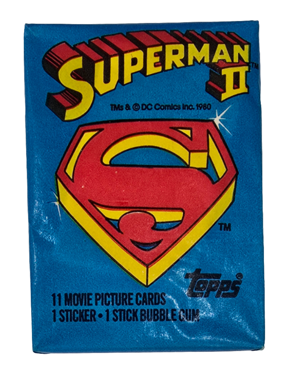 1980 Topps Superman II Movie Wax Pack (11 Cards)