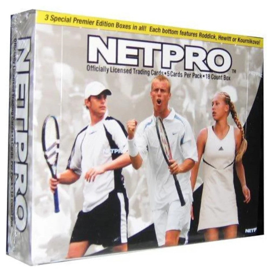 2003 Netpro Tennis Card Special Premier Edition Box (18 Packs) Anna Kournikova Box Bottom