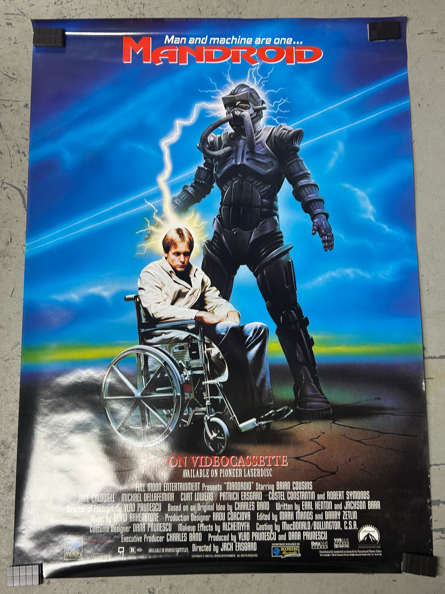 Mandroid (1993) Original Vintage Movie Poster VG-EX Condition