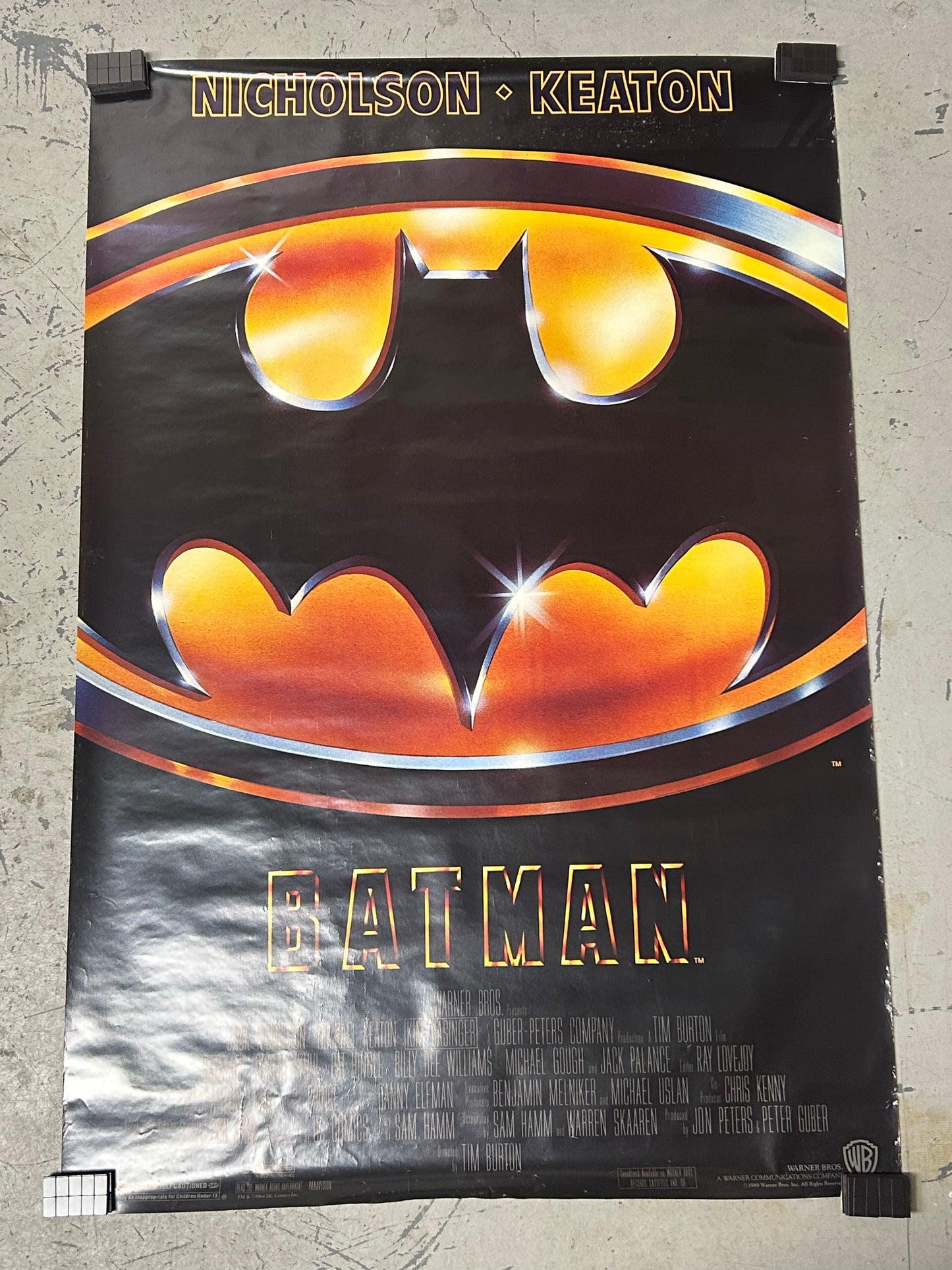 Batman (1989) Original Vintage Movie Poster VG-EX Condition