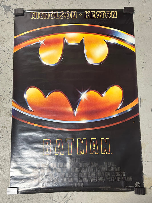 Batman (1989) Video Release Original Vintage Movie Poster VG-EX Condition