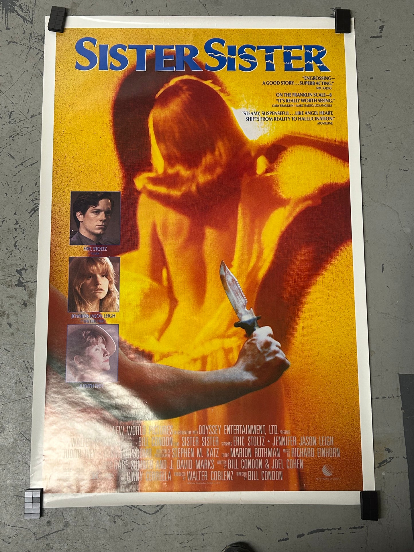 Sister Sister (1987) Original Vintage Movie Poster VG-EX Condition