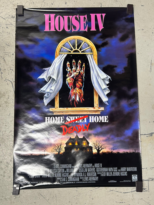 House IV (1992) Video Release Original Vintage Movie Poster VG-EX Condition