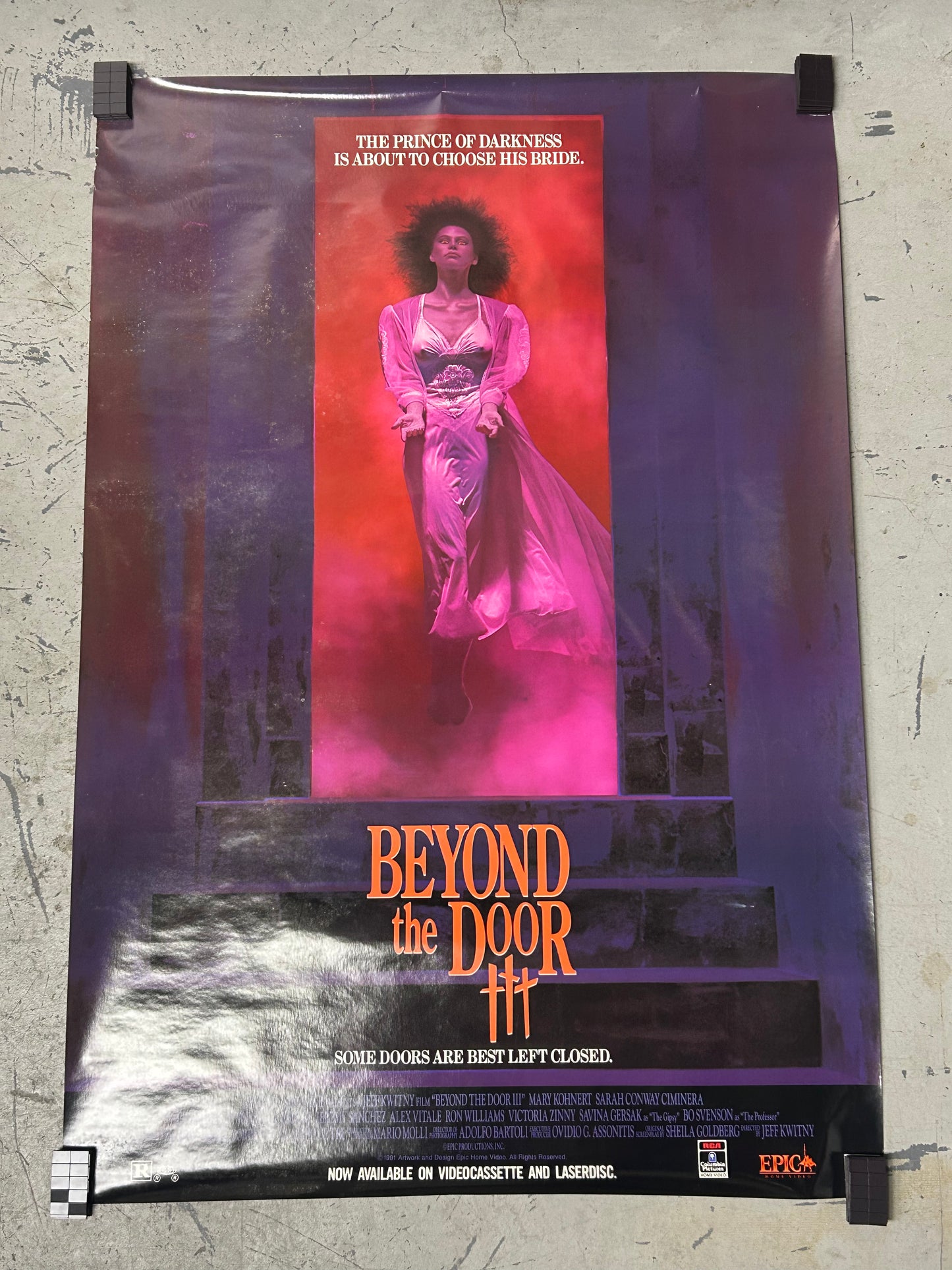 Beyond the Door (1974) Original Vintage Movie Poster VG-EX Condition