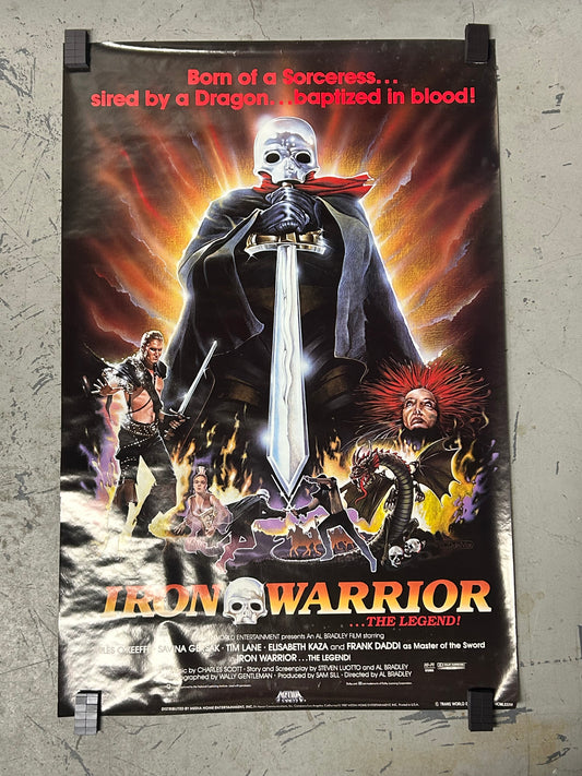 Iron Warrior (1987) Video Release Original Vintage Movie Poster VG-EX Condition