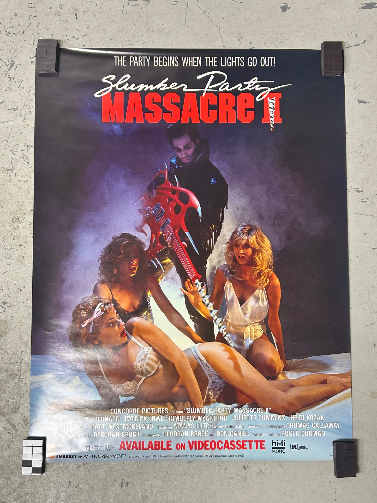 Slumber Party Massacre (1982) Original Vintage Movie Poster VG-EX Condition