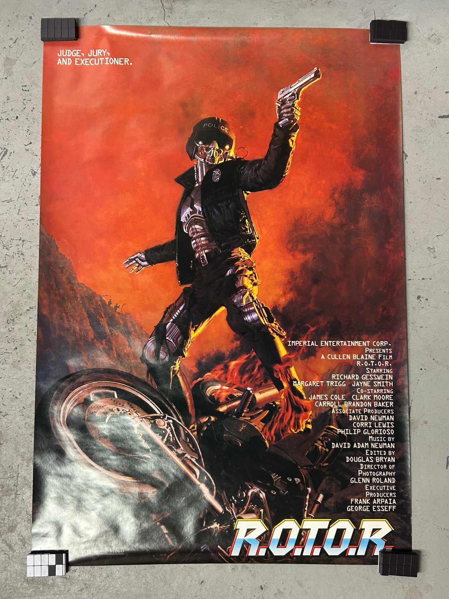 R.O.T.O.R. (1987) Original Vintage Movie Poster VG-EX Condition