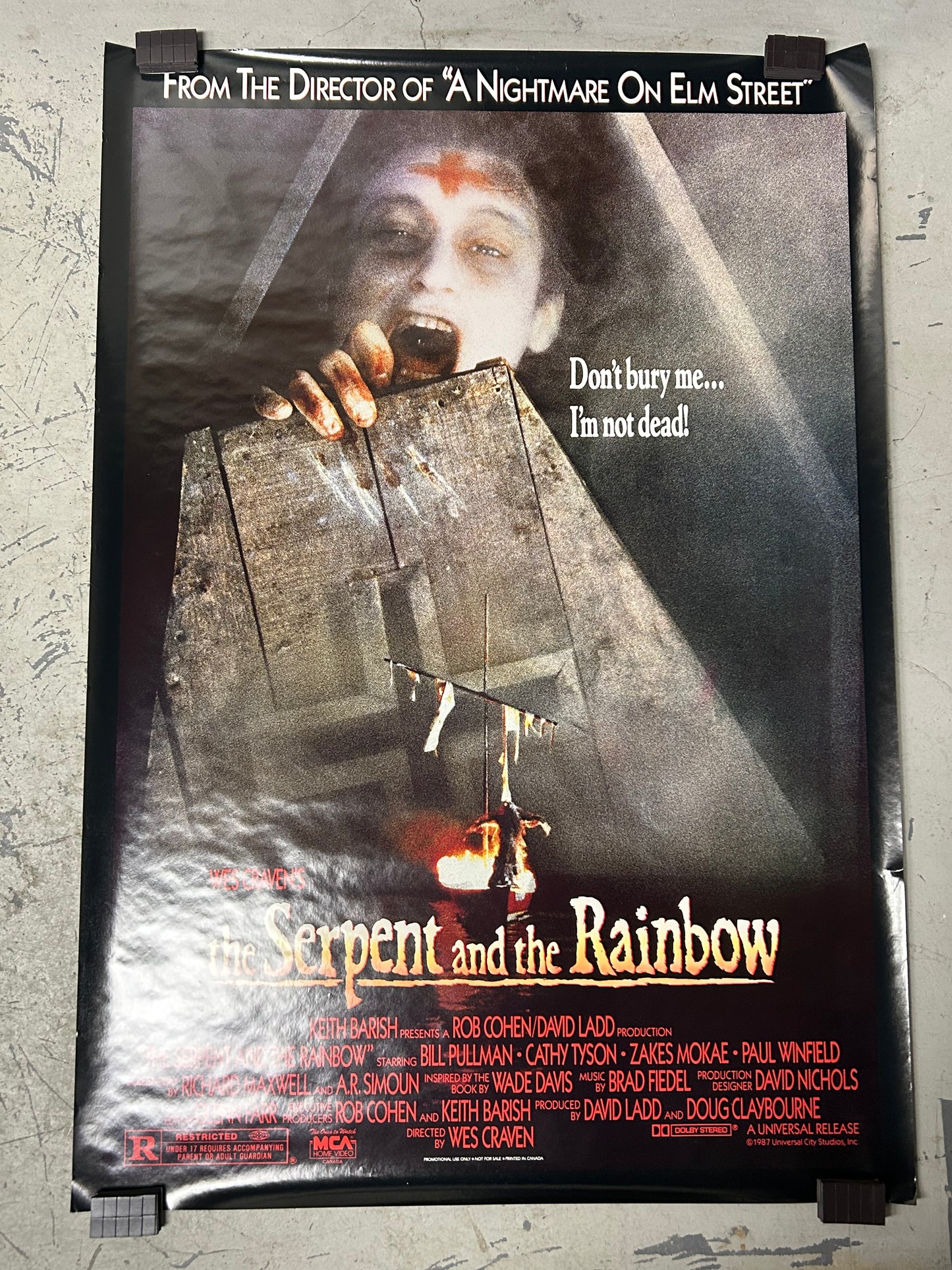 The Serpent and the Rainbow (1988) Original Vintage Movie Poster VG-EX Condition
