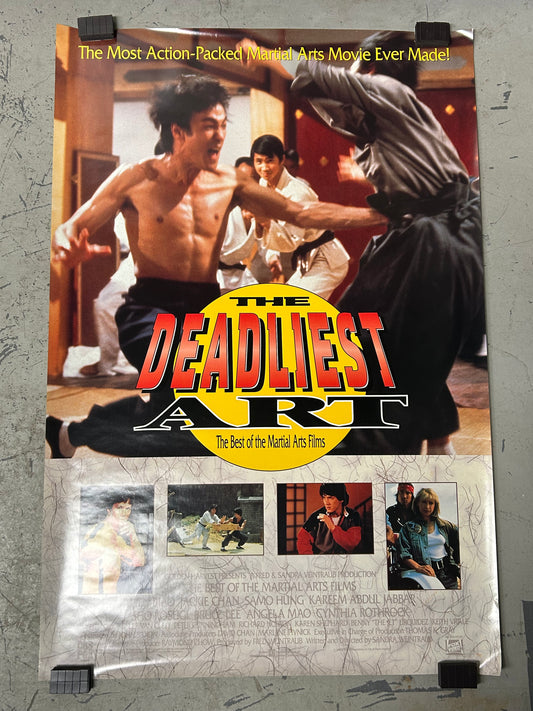 The Deadliest Art (1990) Video Release Original Vintage Movie Poster VG-EX Condition