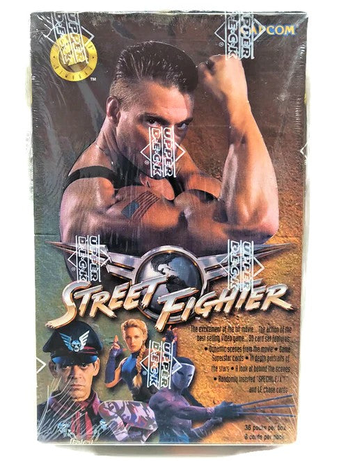1995 Upper Deck Street Fighter: The Movie Trading Card Hobby Box (36 Packs) Sealed