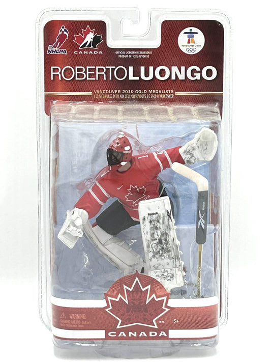 2010 Team Canada Vancouver Olympic Gold Medalists Roberto Luongo Vintage Hockey Figure