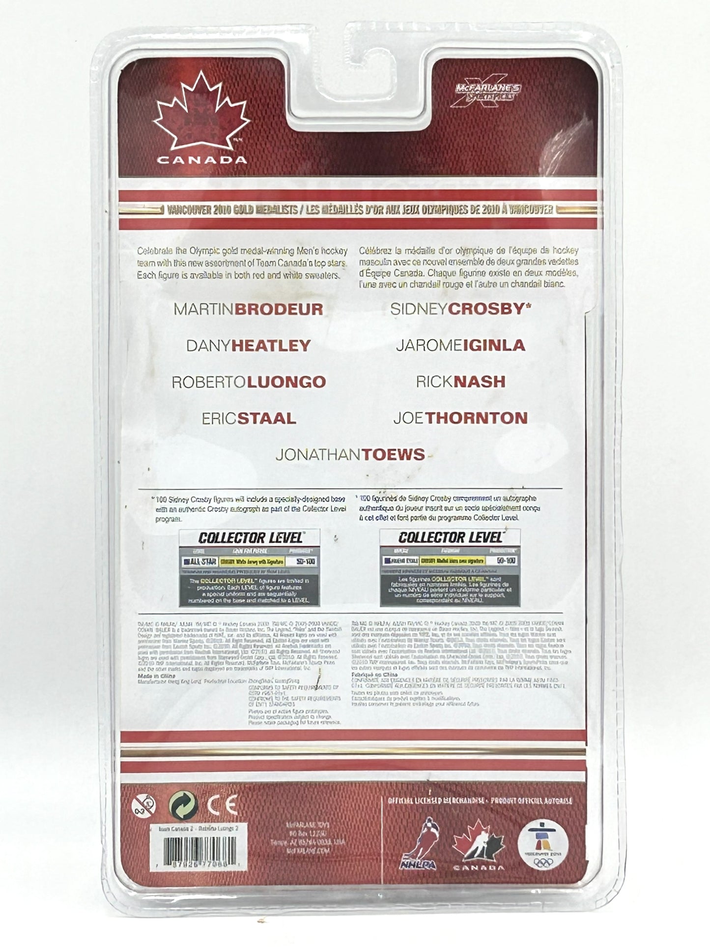2010 Team Canada Vancouver Olympic Gold Medalists Roberto Luongo Vintage Hockey Figure