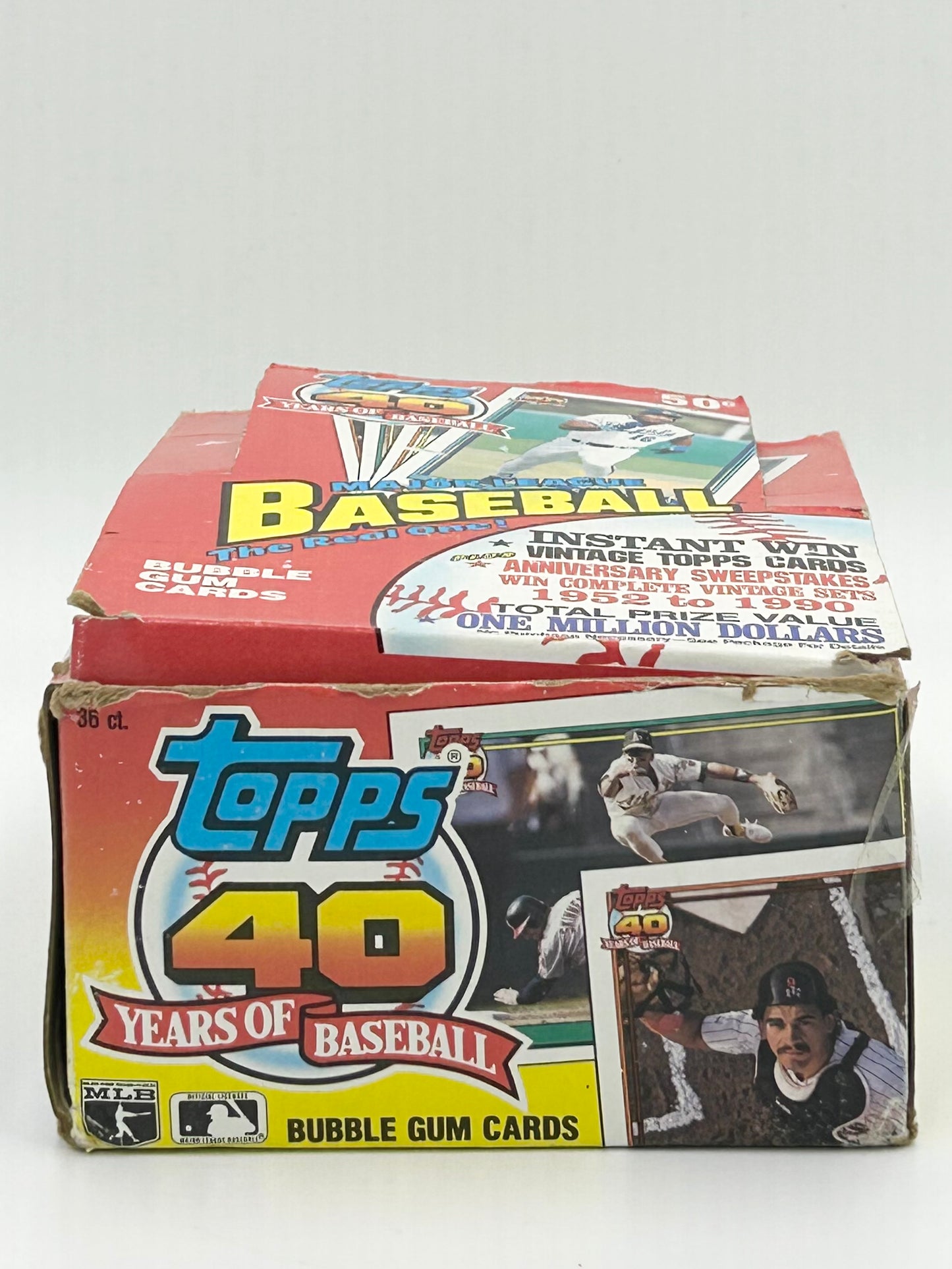1991 Topps 40 Years of Baseball Wax Box (36 Packs) Opened