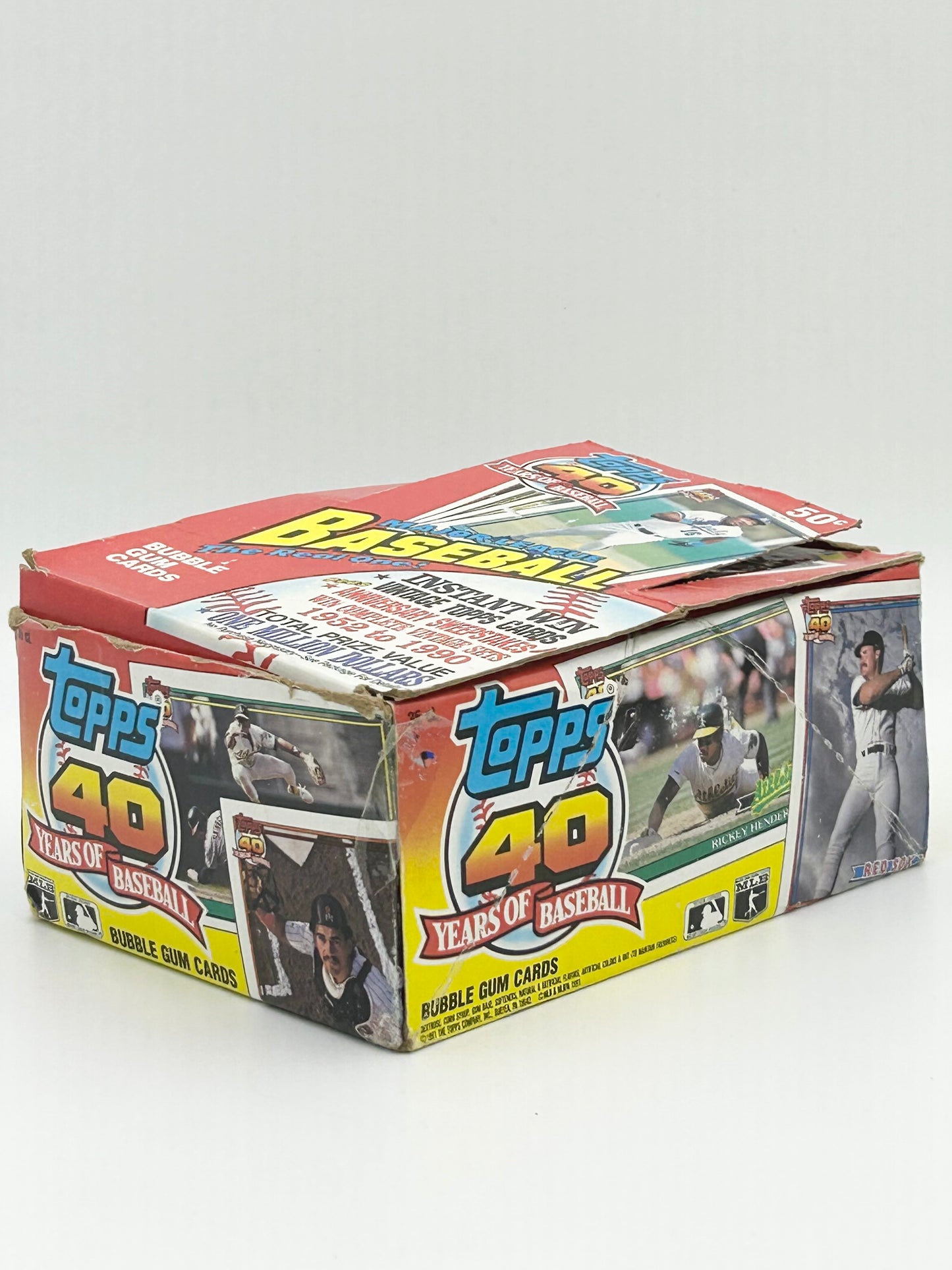 1991 Topps 40 Years of Baseball Wax Box (36 Packs) Opened