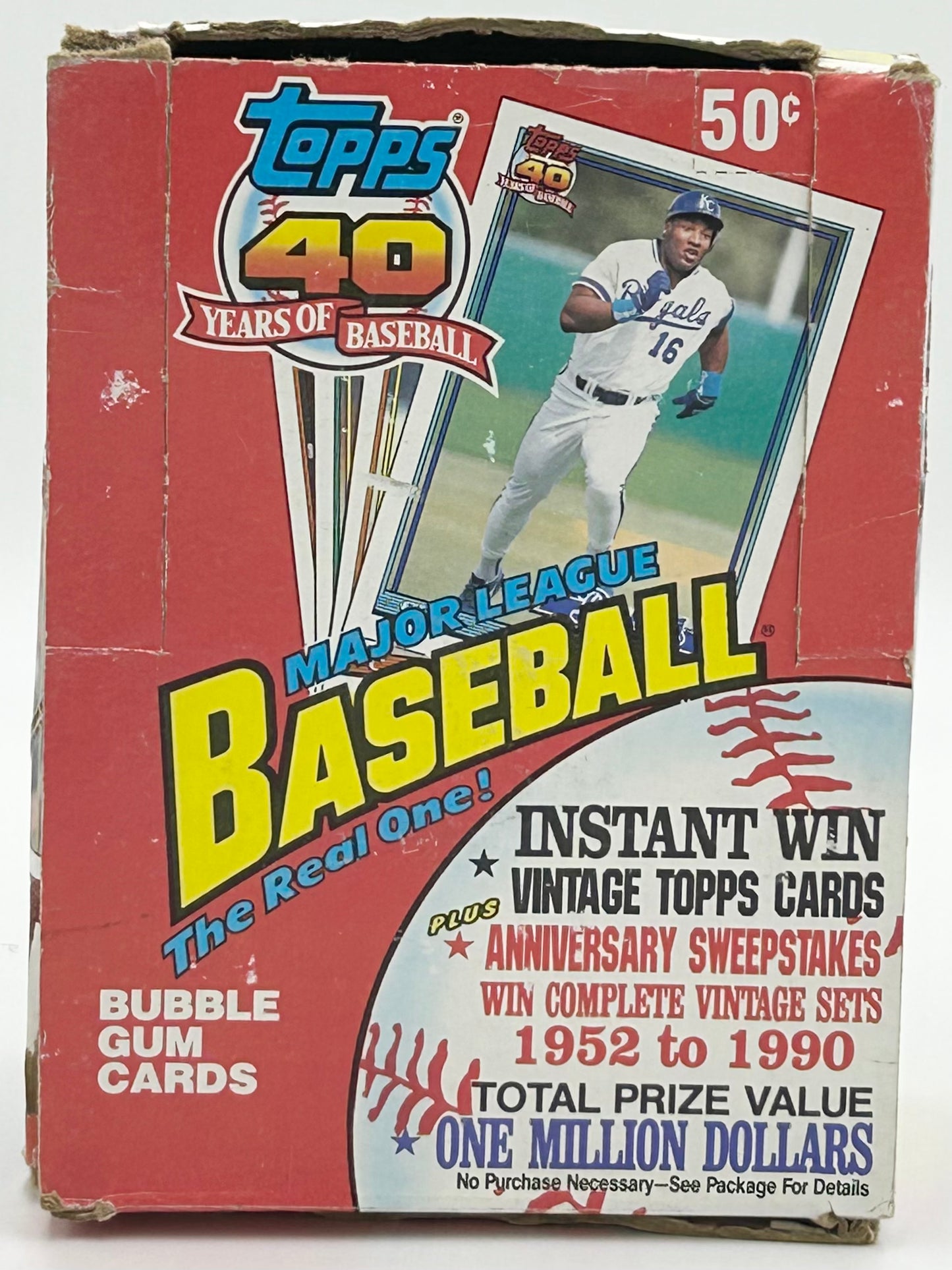 1991 Topps 40 Years of Baseball Wax Box (36 Packs) Opened