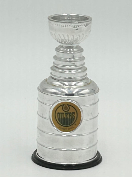 Edmonton Oilers NHL Stanley Cup Replica Trophy Vintage Labatt's Blue Beer Promo