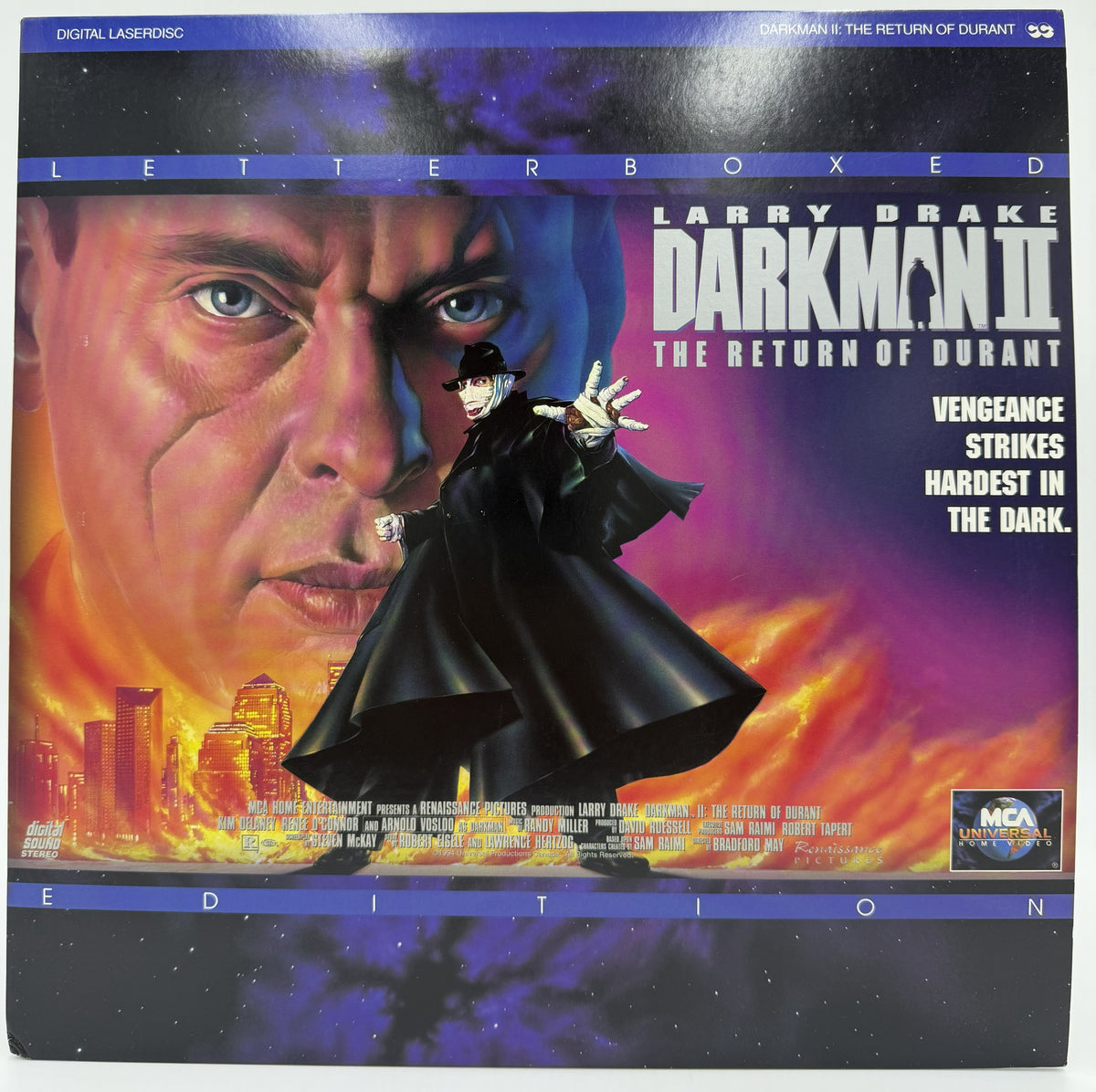 Darkman II: The Return of Durant (1995) LaserDisc - Letterboxed Edition - MCA Universal Home Video - VG