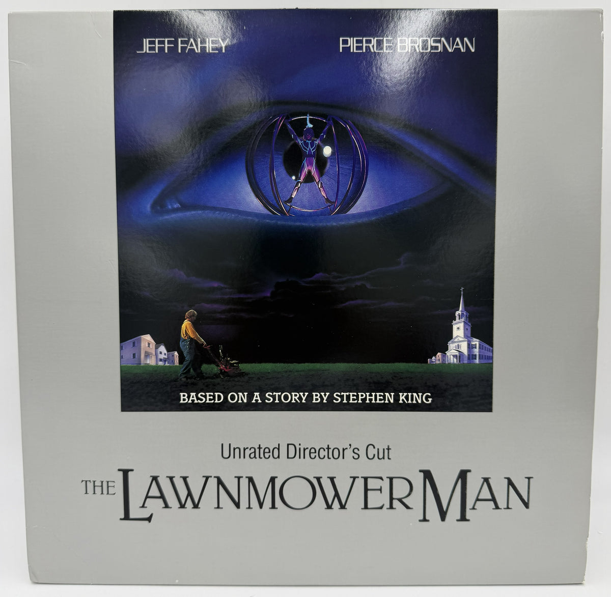 The Lawnmower Man (1992) LaserDisc - Unrated Director's Cut - Pierce Brosnan, Jeff Fahey - New Line / Columbia TriStar - VG