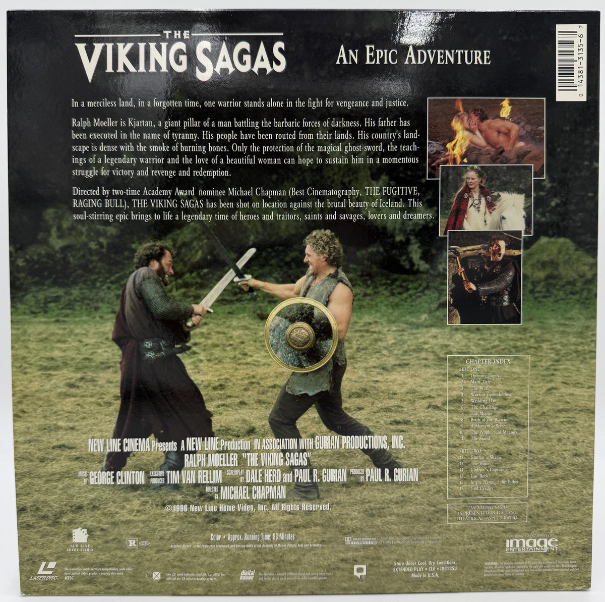 The Viking Sagas (1995) LaserDisc - Widescreen Edition - Ralph Moeller - Image Entertainment - VG