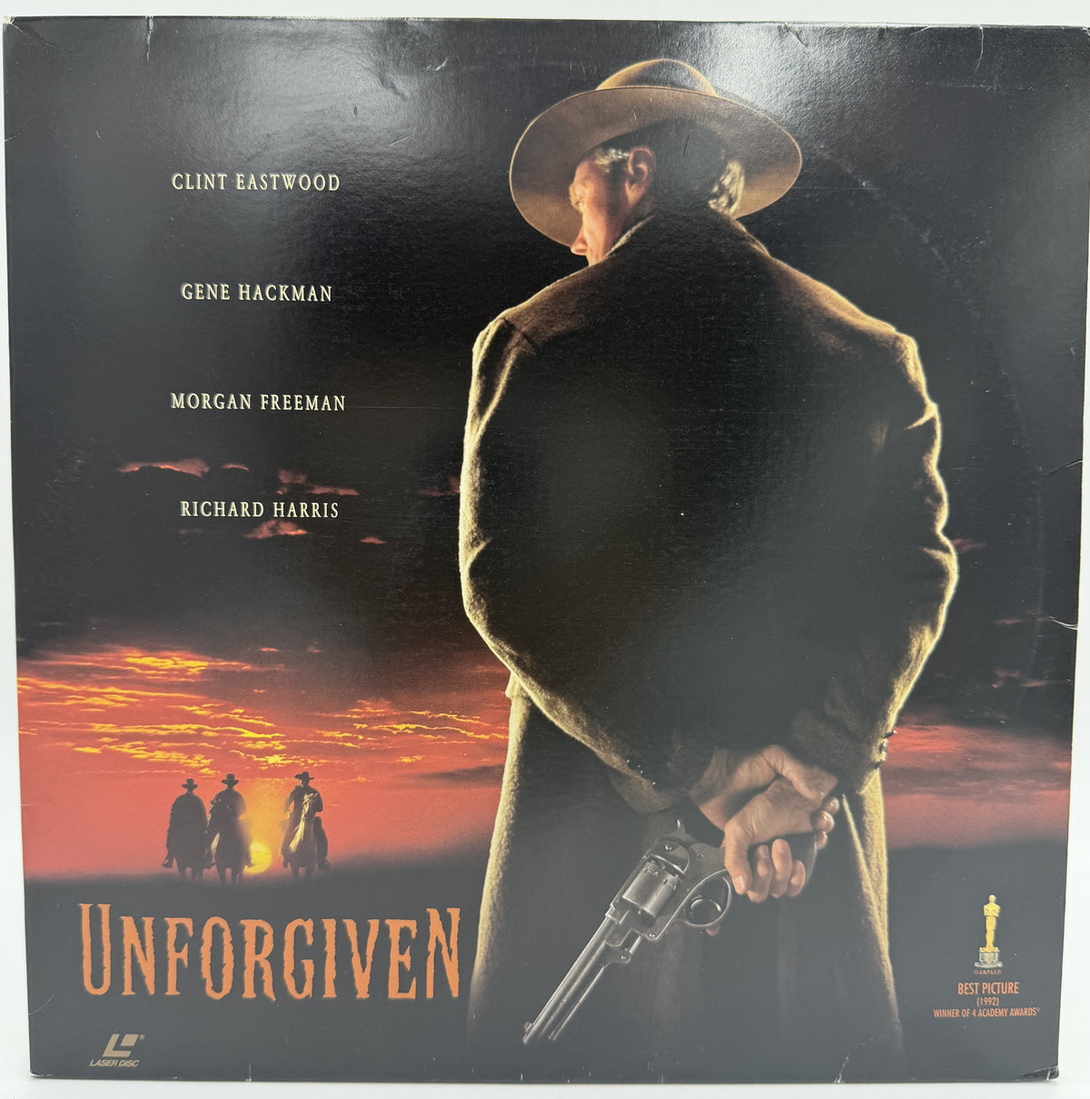 Unforgiven (1992) LaserDisc - Clint Eastwood, Gene Hackman - Warner Home Video Widescreen Edition - VG