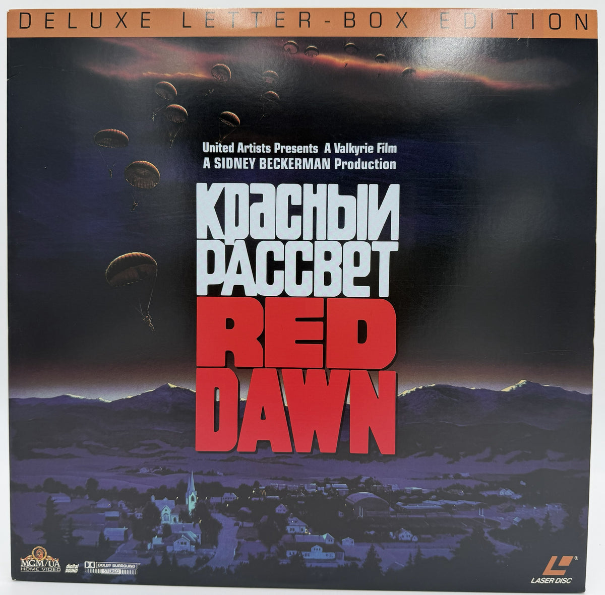 Red Dawn (1984) LaserDisc - Patrick Swayze, Charlie Sheen - Deluxe Letter-Box Edition - MGM/UA - EX