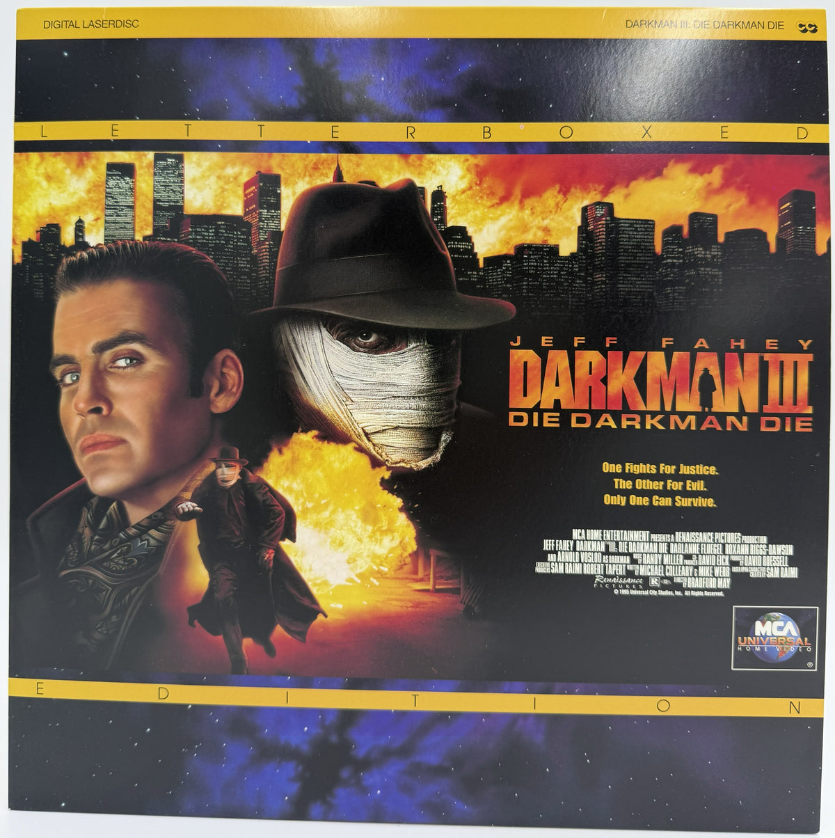 Darkman III: Die Darkman Die (1996) LaserDisc - Jeff Fahey, Arnold Vosloo - Letterboxed Edition - MCA Universal - EX