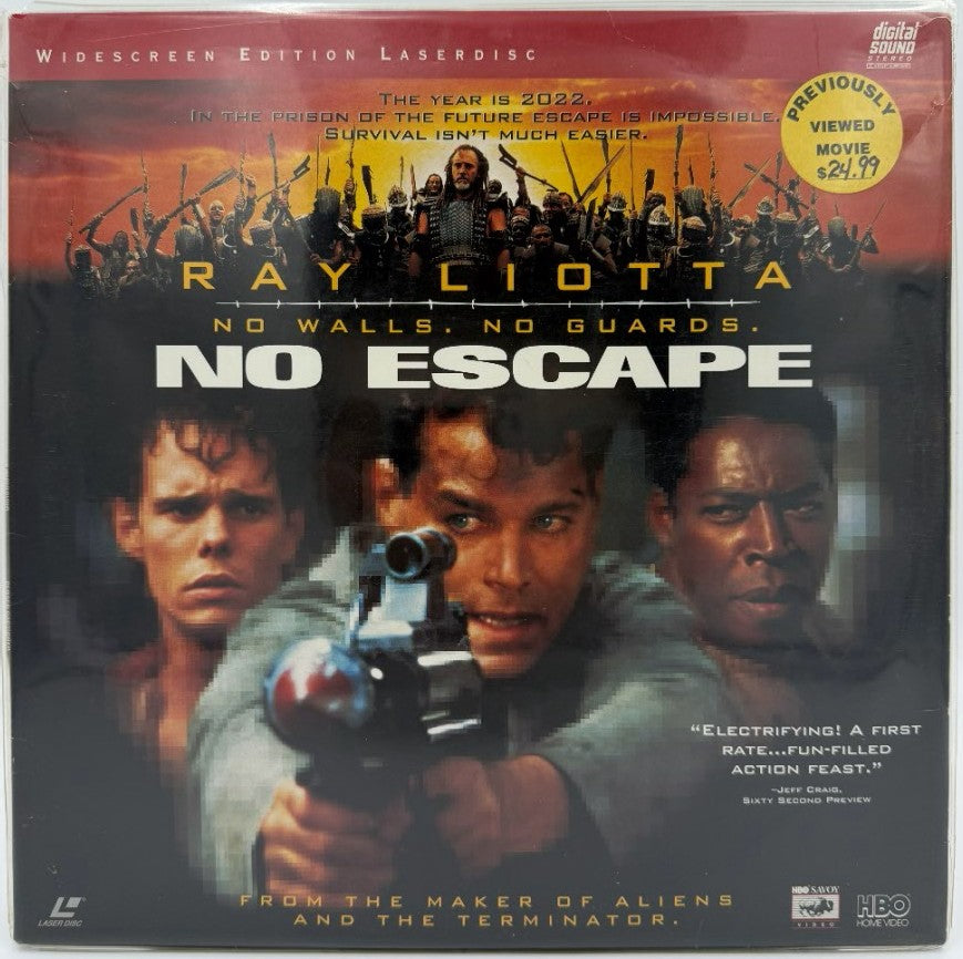 No Escape (1994) LaserDisc - Ray Liotta - Widescreen Edition - HBO Home Video LD - VG