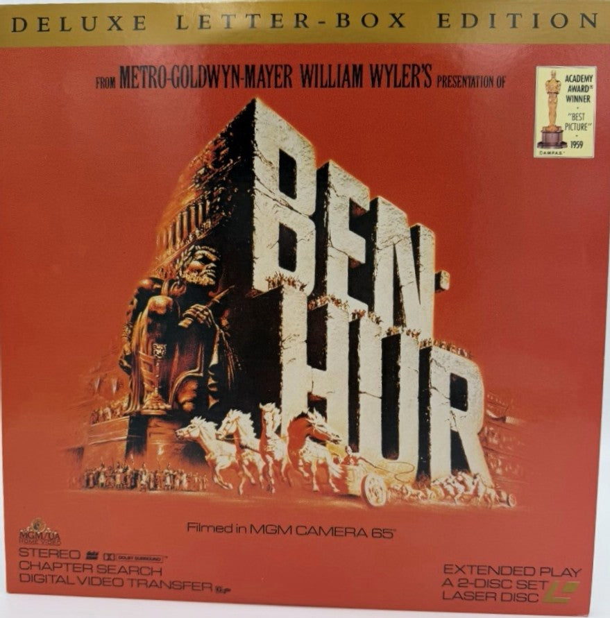 Ben-Hur (1959) LaserDisc - Charlton Heston - Deluxe Letter-Box Edition 2-Disc Set - MGM/UA - EX