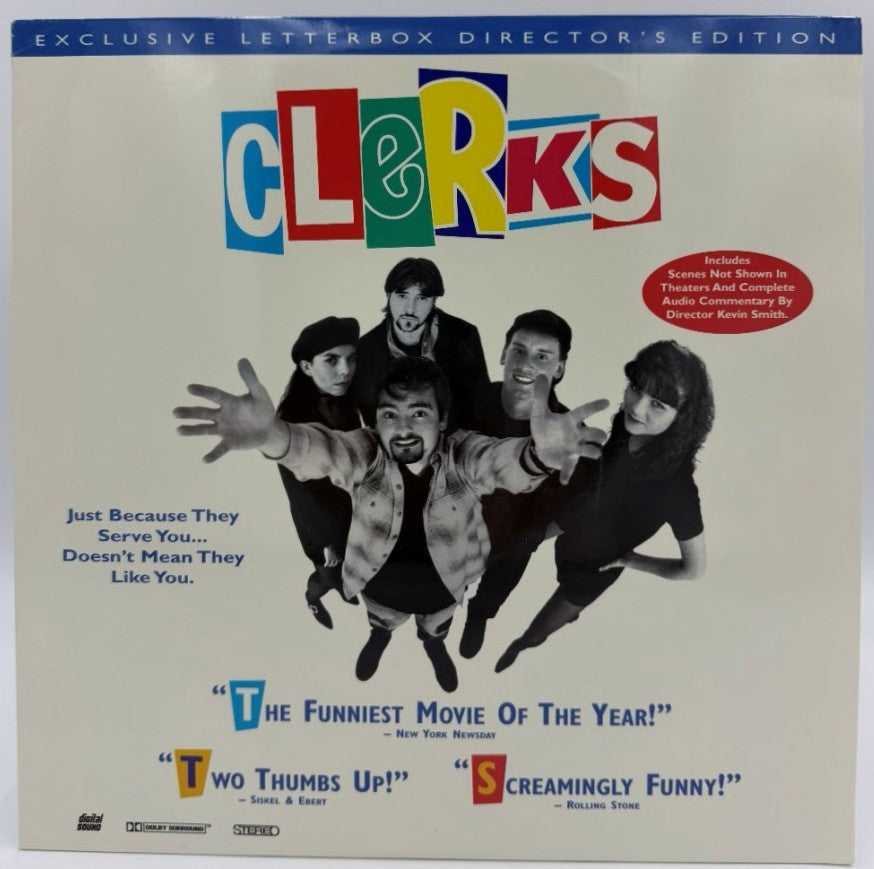 Clerks (1994) LaserDisc - Brian O'Halloran, Jeff Anderson - Exclusive Letterbox Director's Edition - Image Entertainment - EX