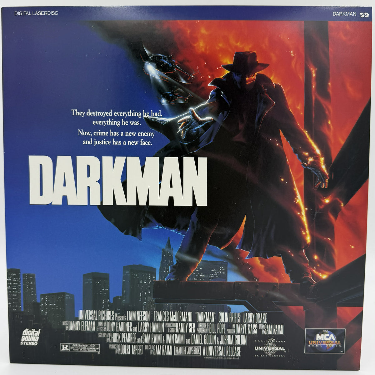 Darkman (1990) LaserDisc - Liam Neeson, Frances McDormand - MCA Universal - EX