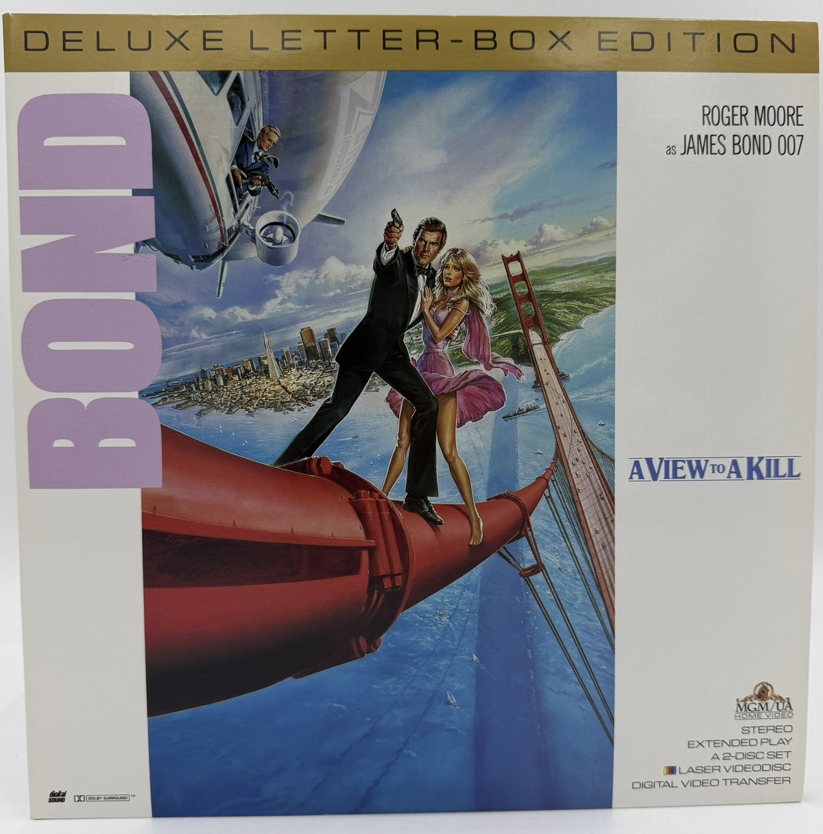 A View to a Kill (1985) LaserDisc LD - Roger Moore, Christopher Walken - Deluxe Letter-Box Edition - MGM/UA- EX James Bond