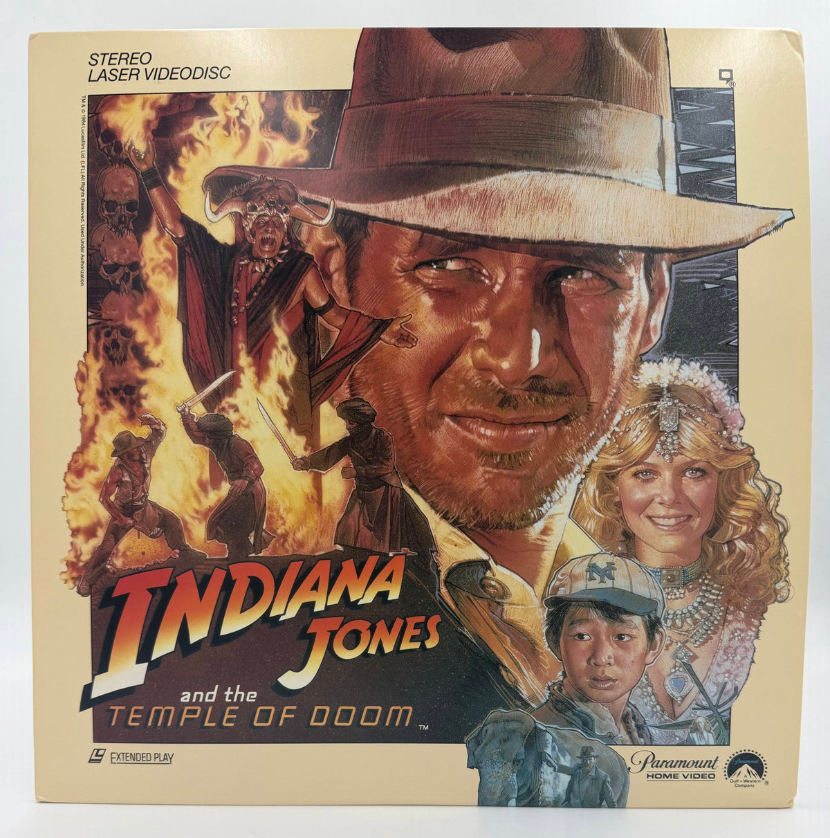 Indiana Jones and the Temple of Doom (1986) LaserDisc - EX