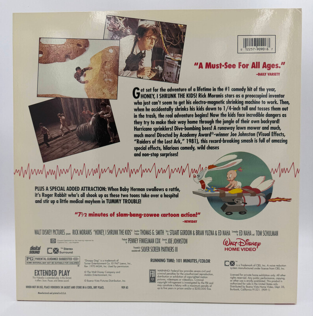 Honey, I Shrunk the Kids (1990) LaserDisc (Stereo Laser Videodisc) - EX