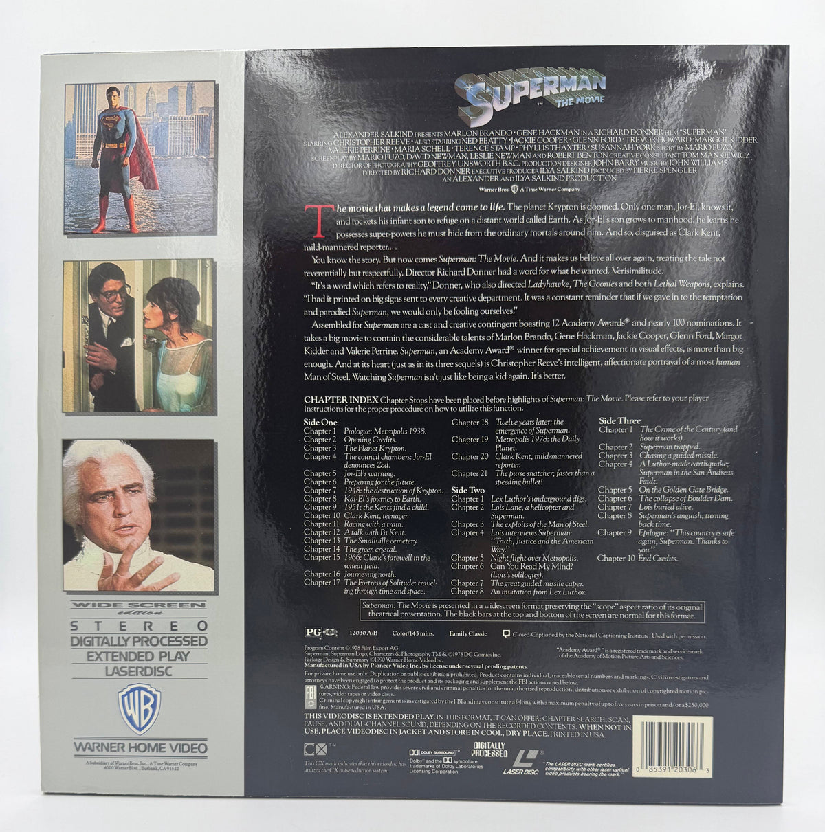 Superman: The Movie (1991) Widescreen Edition LaserDisc - EX