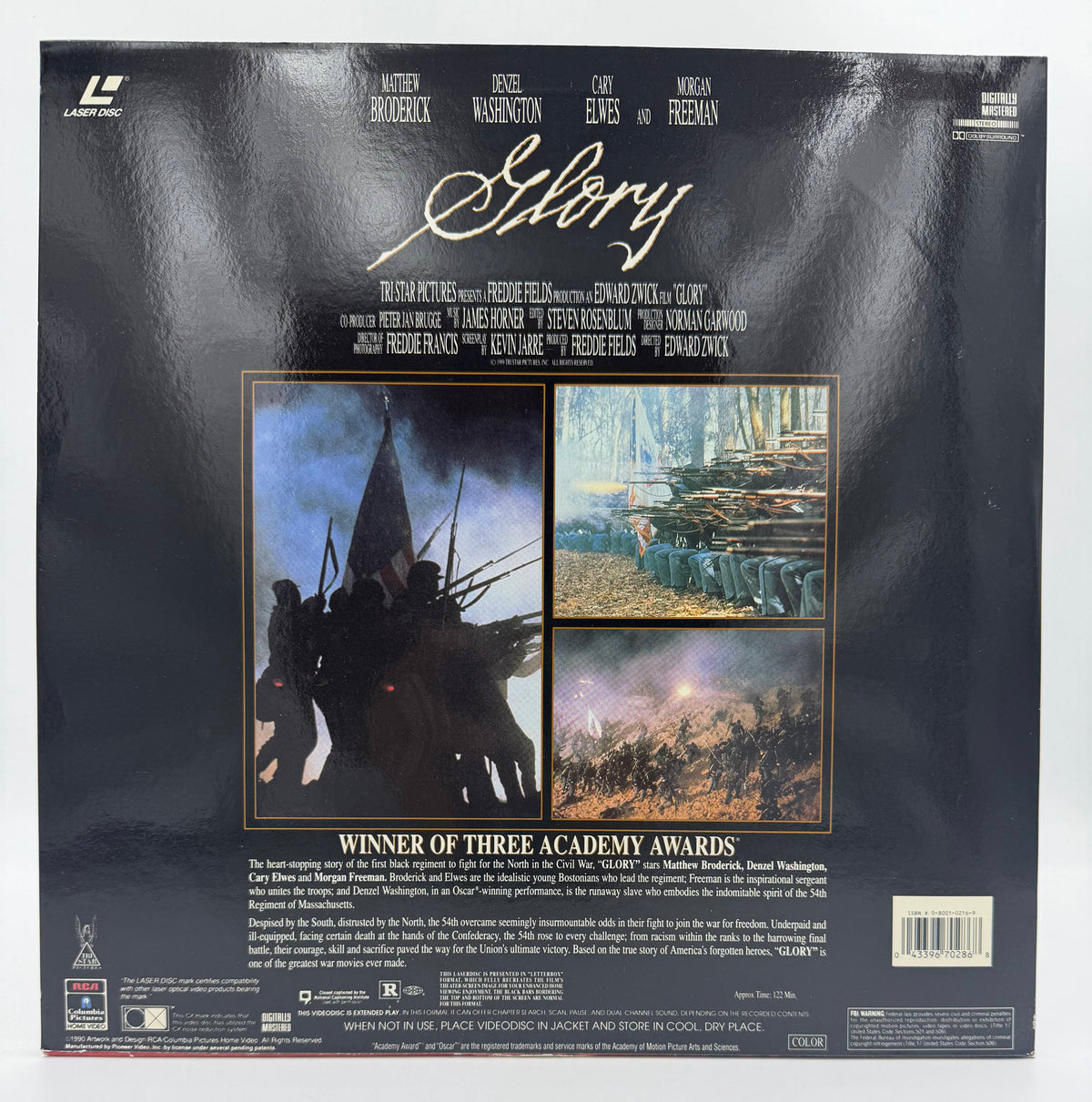 Glory (1990) Letterbox Format LaserDisc - EX