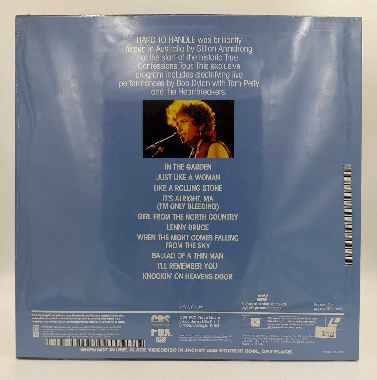 Bob Dylan: Hard to Handle (1986) LaserDisc - EX - Factory Sealed