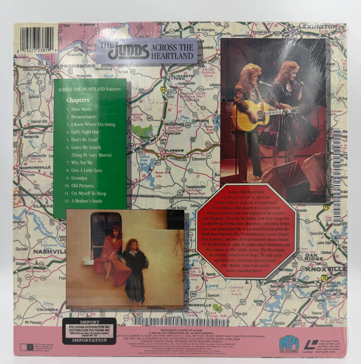 The Judds: Across The Heartland (1988) LaserDisc - EX - Factory Sealed