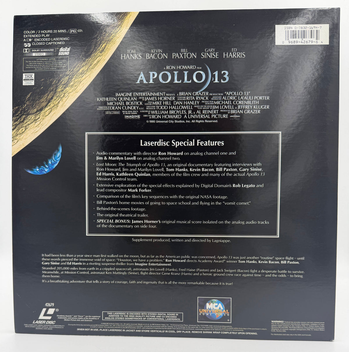 Apollo 13 (1995) Signature Collection Letterboxed Edition LaserDisc - EX