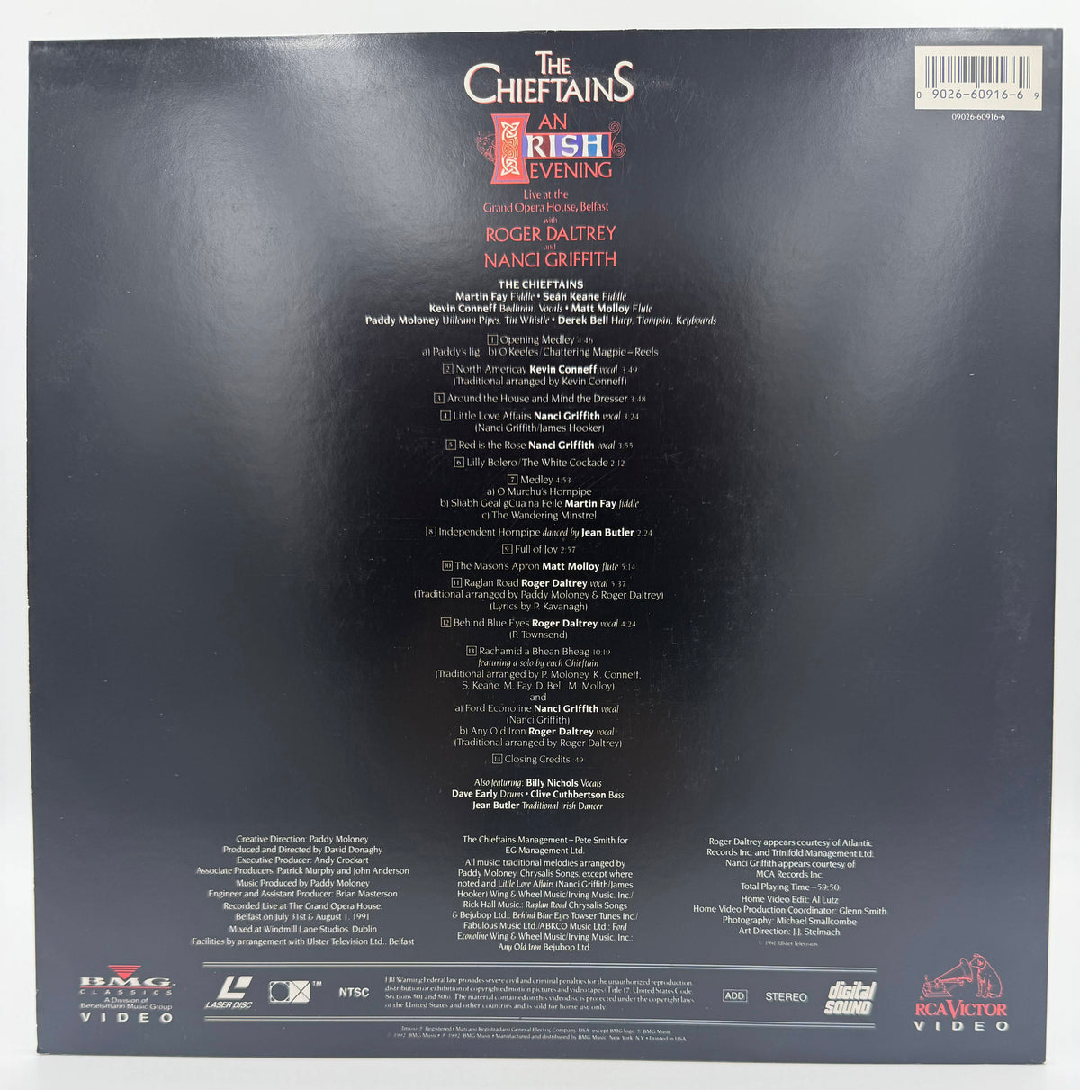 The Chieftains: An Irish Evening (1992) – LaserDisc - EX