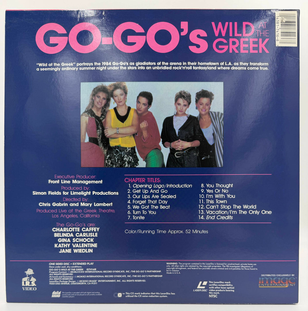 Go-Go's: Wild at the Greek (1984) – LaserDisc - VG+