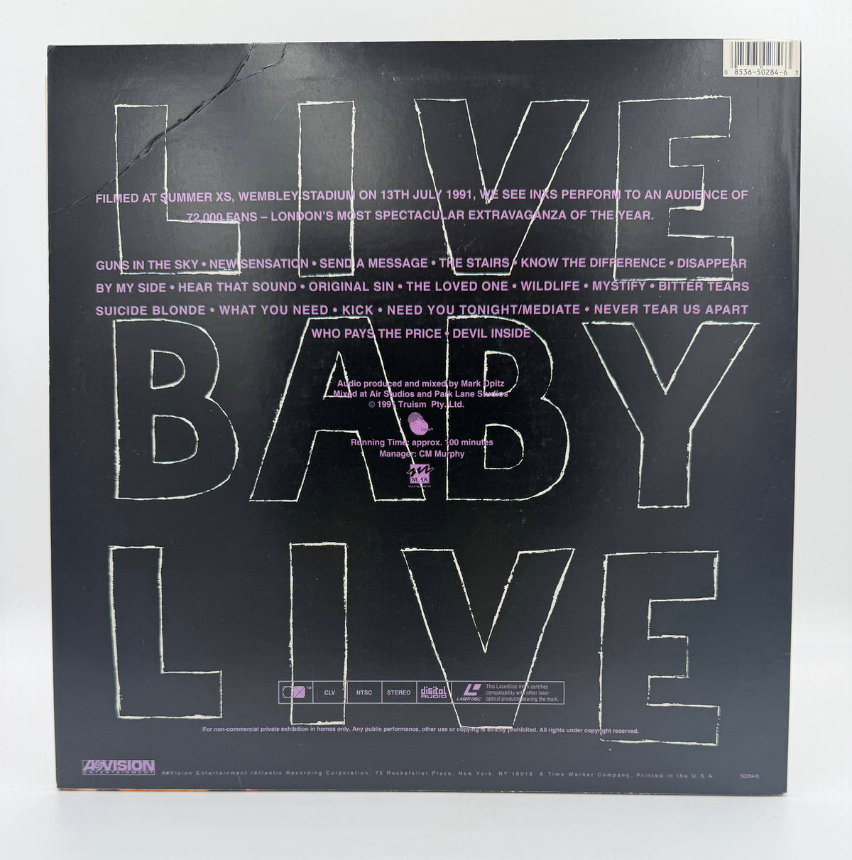 INXS - Live Baby Live: Wembley Stadium 1991 (1991) LaserDisc - EX
