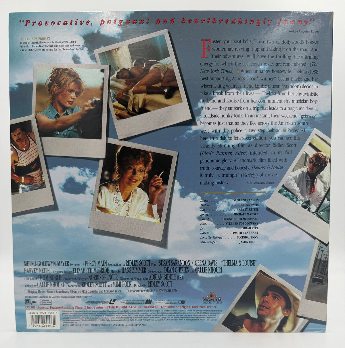 Thelma & Louise (1991) LaserDisc - EX