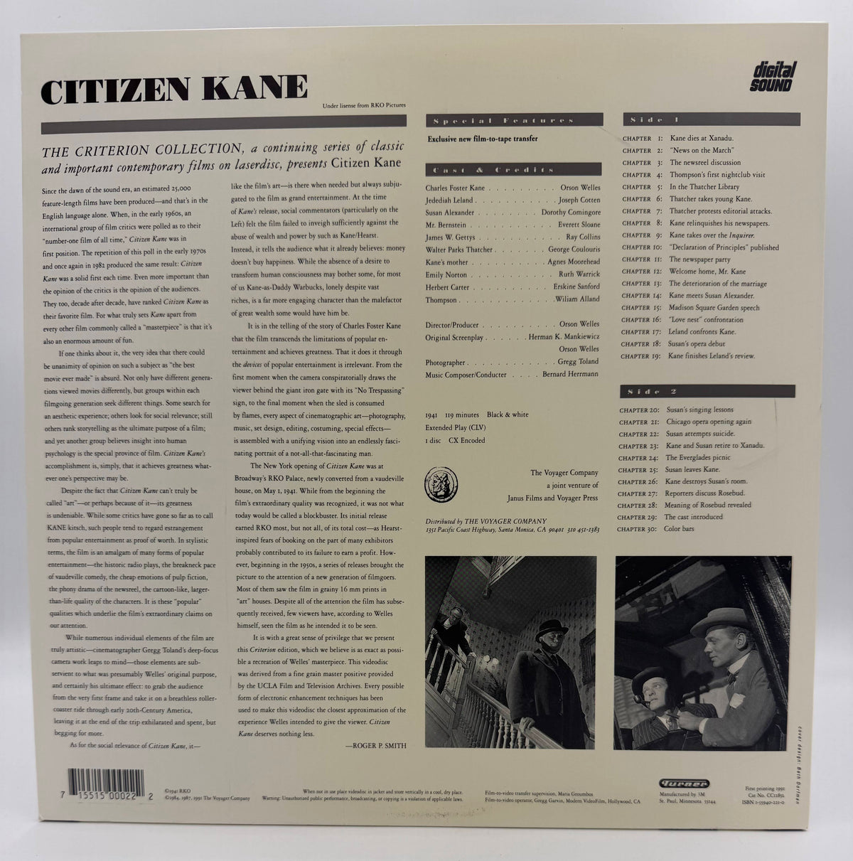 Citizen Kane - The Criterion Collection (1941/1991) LaserDisc - EX