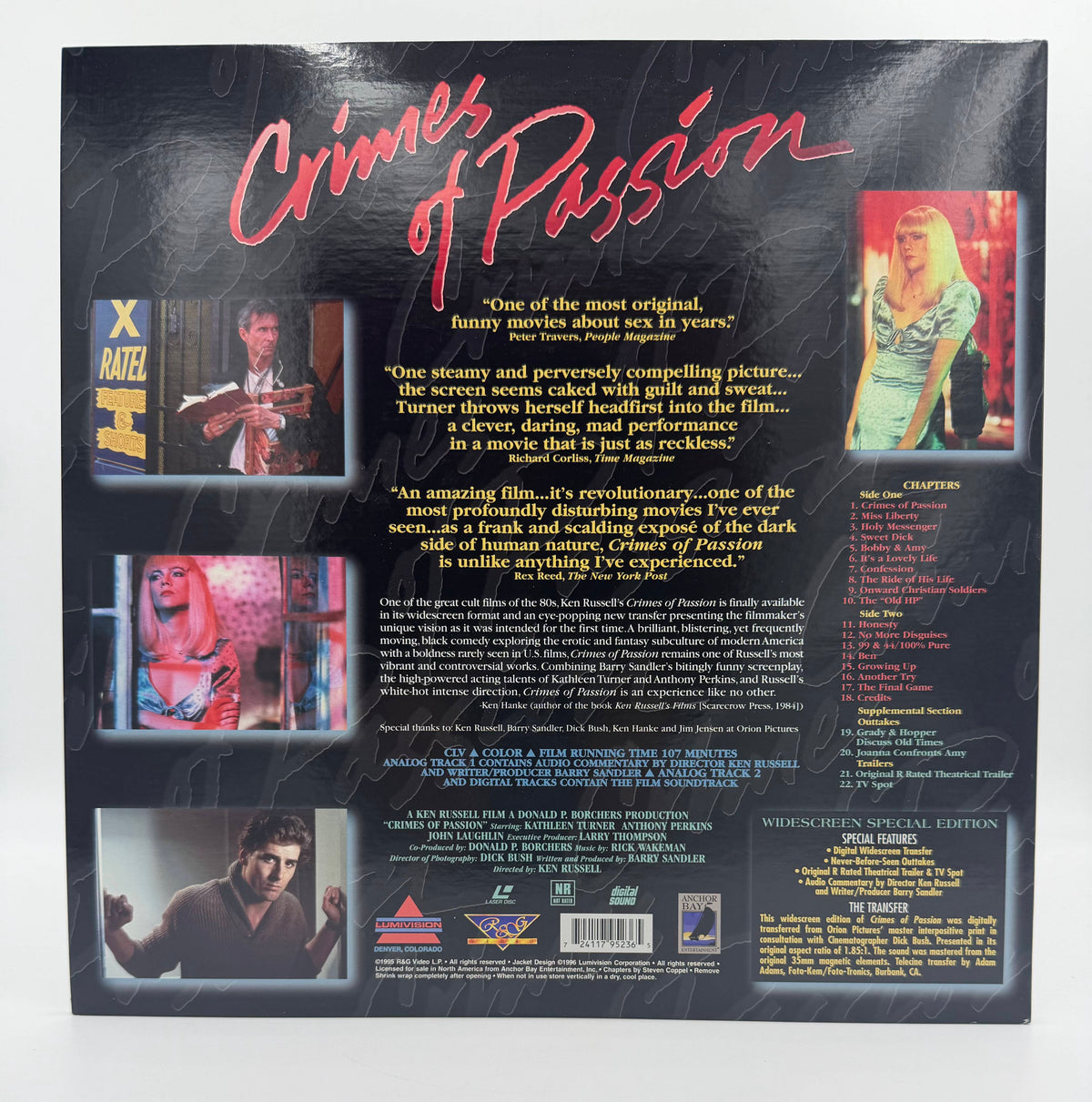 Crimes of Passion - Widescreen Special Edition (1984/1995) LaserDisc - EX