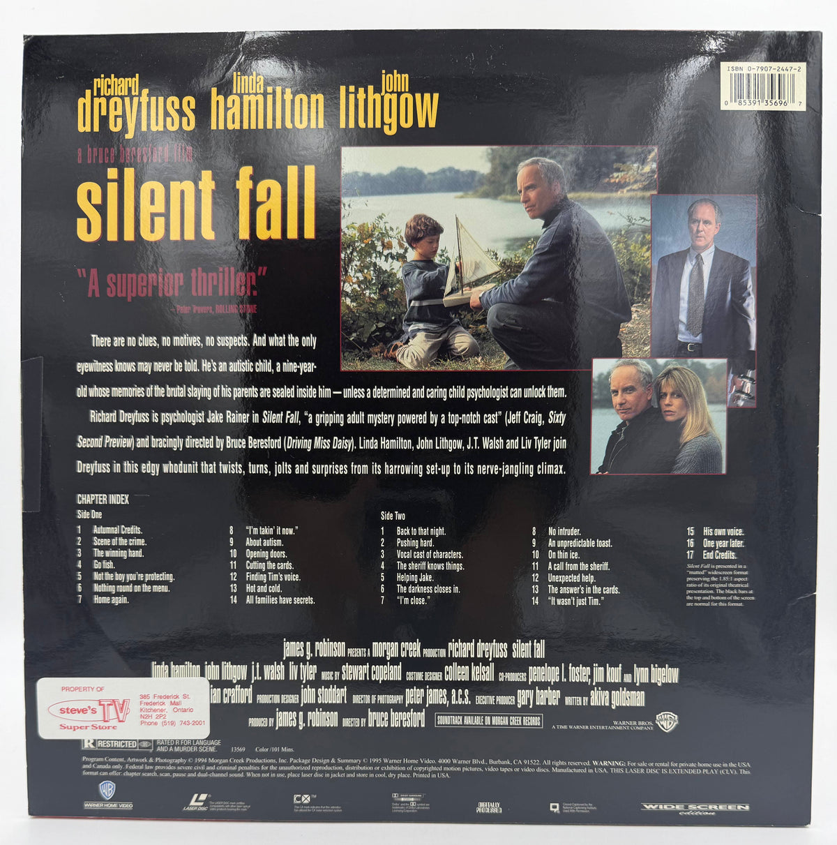 Silent Fall – Widescreen Edition (1994/1995) LaserDisc - VG+